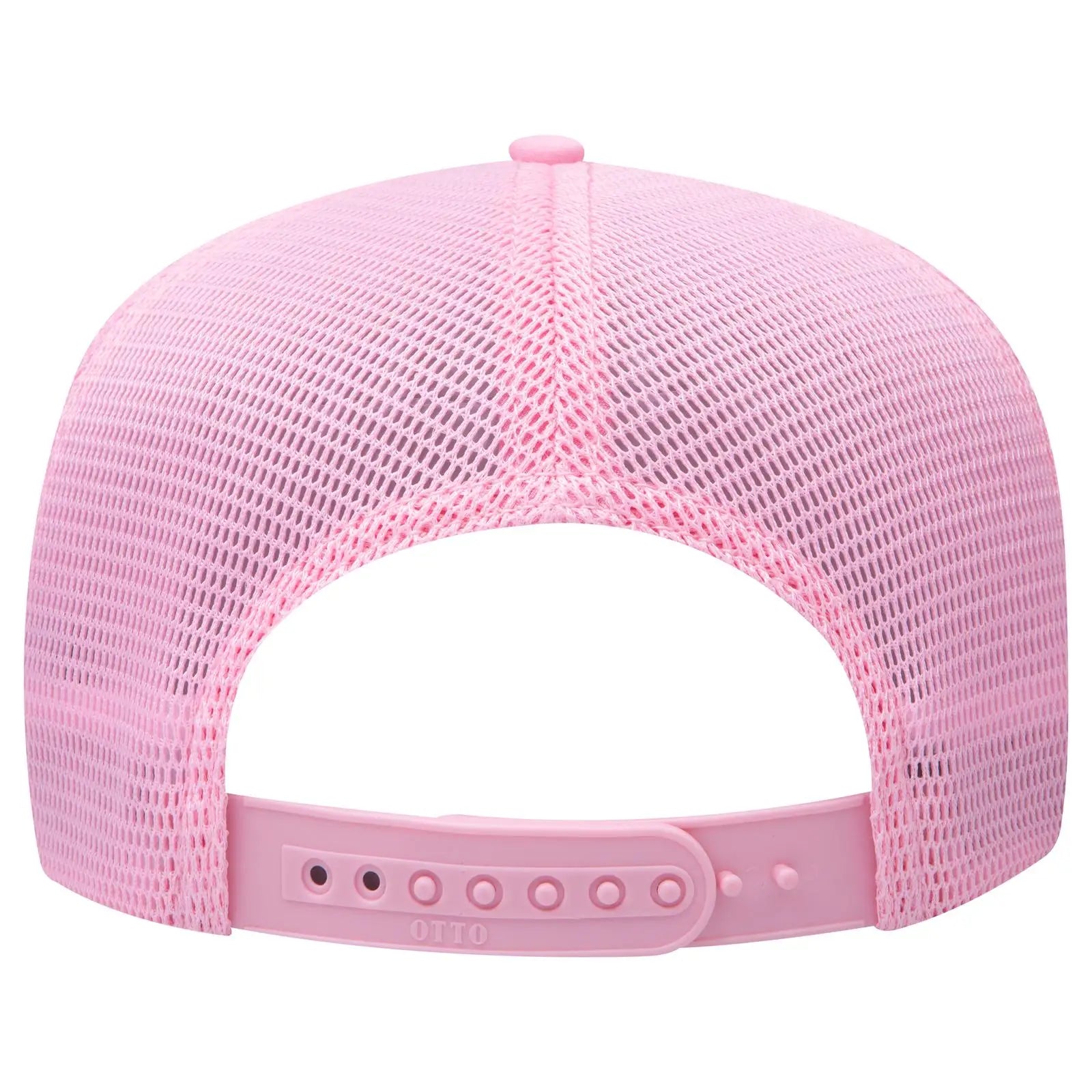 OTTO 39-167 ’OTTO Comfy Fit’ 5 Panel High Crown Mesh Back Trucker Cap - Pink - Pink / 7 3/8’’ - 7 5/8’’