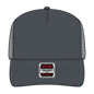 OTTO 39-167 ’OTTO Comfy Fit’ 5 Panel High Crown Mesh Back Trucker Cap - Char. Gray - Char. Gray / 7 3/8’’ - 7 5/8’’