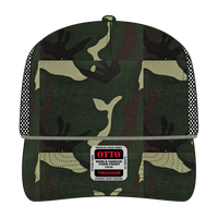 OTTO 39-167 ’OTTO Comfy Fit’ Camouflage 5 Panel High Crown Mesh Back Trucker Cap - 0703CPB - 0703CPB / 7 3/8’’ - 7 5/8’’