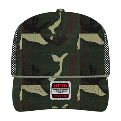 OTTO 39-167 ’OTTO Comfy Fit’ Camouflage 5 Panel High Crown Mesh Back Trucker Cap - 0703CPB - 0703CPB / 7 3/8’’ - 7 5/8’’