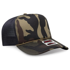 OTTO 39-167 ’OTTO Comfy Fit’ Camouflage 5 Panel High Crown Mesh Back Trucker Cap - 0703CPB - 0703CPB / 7 3/8’’ - 7 5/8’’