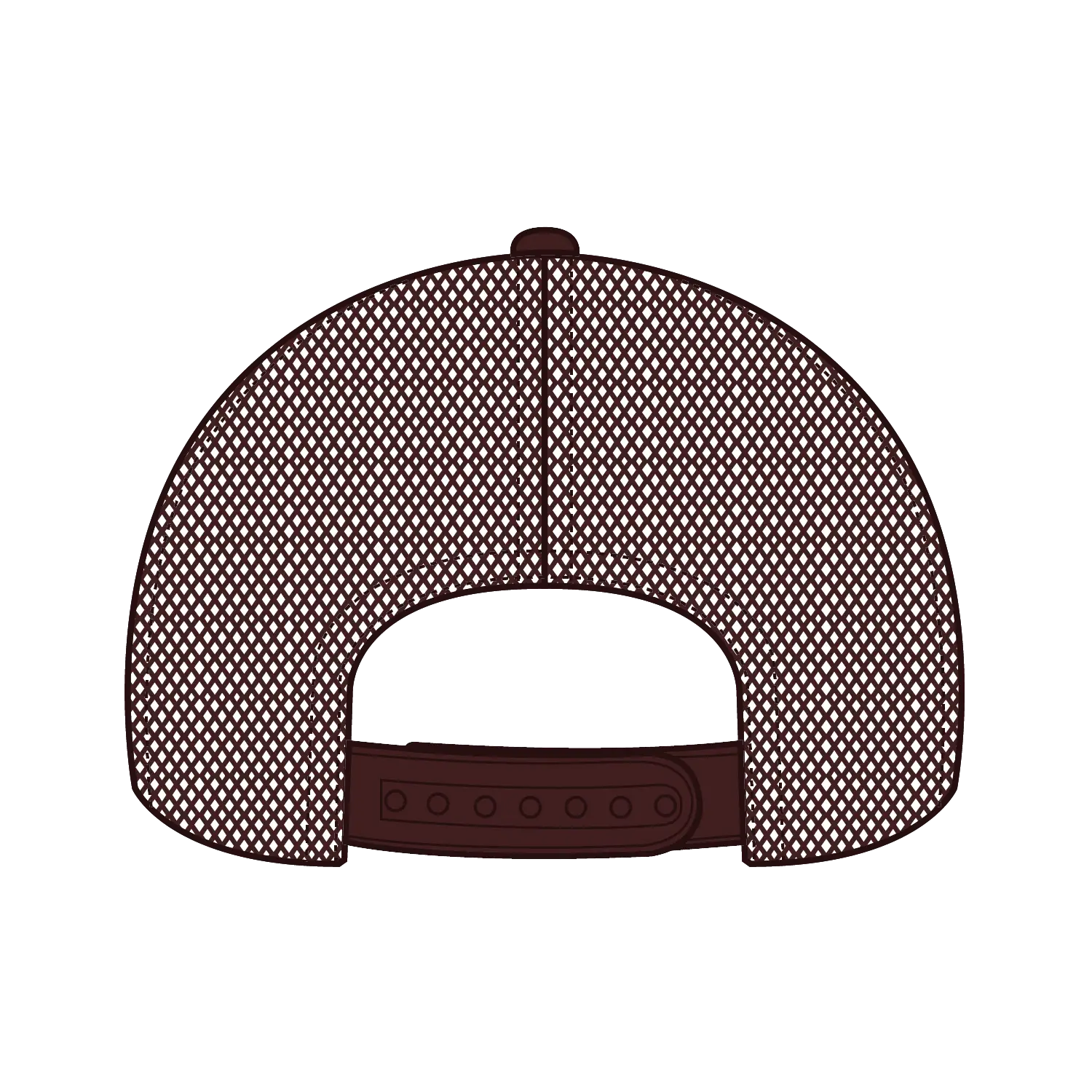 OTTO 39102-1 5 Panel Low Profile Mesh Back Trucker Cap - Brown - Brown / 7 3/8’’ - 7 5/8’’