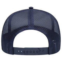 OTTO 39102-1 5 Panel Low Profile Mesh Back Trucker Cap - Navy - Navy / 7 3/8’’ - 7 5/8’’