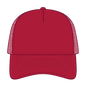 OTTO 39102-1 5 Panel Low Profile Mesh Back Trucker Cap - Red - Red / 7 3/8’’ - 7 5/8’’