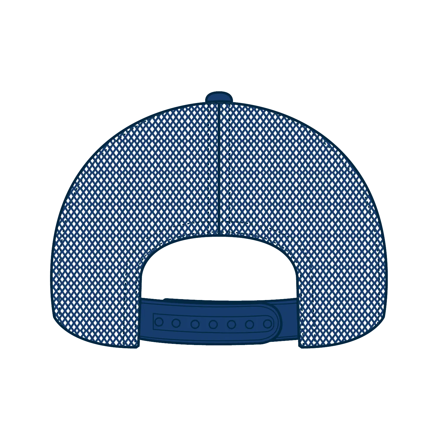 OTTO 39102-1 5 Panel Low Profile Mesh Back Trucker Cap - Royal - Royal / 7 3/8’’ - 7 5/8’’