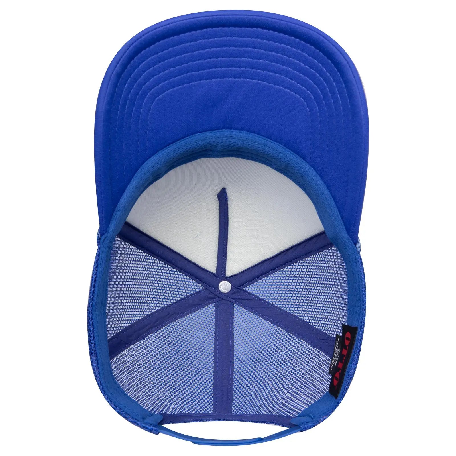OTTO 39102-1 5 Panel Low Profile Mesh Back Trucker Cap - Royal - Royal / 7 3/8’’ - 7 5/8’’