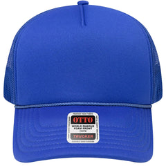 OTTO 39102-1 5 Panel Low Profile Mesh Back Trucker Cap - Royal - Royal / 7 3/8’’ - 7 5/8’’