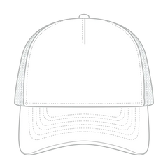 OTTO 39102-1 5 Panel Low Profile Mesh Back Trucker Cap - White - White / 7 3/8’’ - 7 5/8’’
