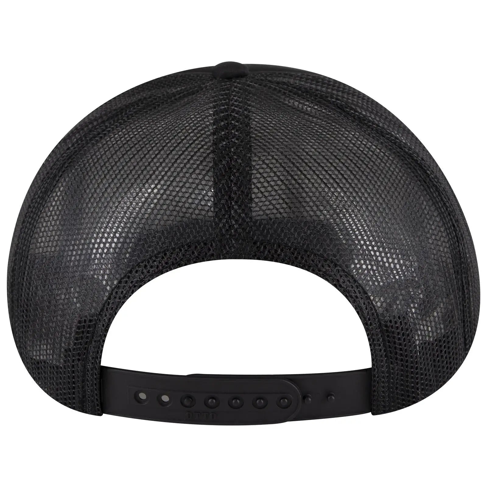 OTTO 3931-1 5 Panel High Crown Mesh Back Trucker Cap - Black - Black / 7 3/8’’ - 7 5/8’’