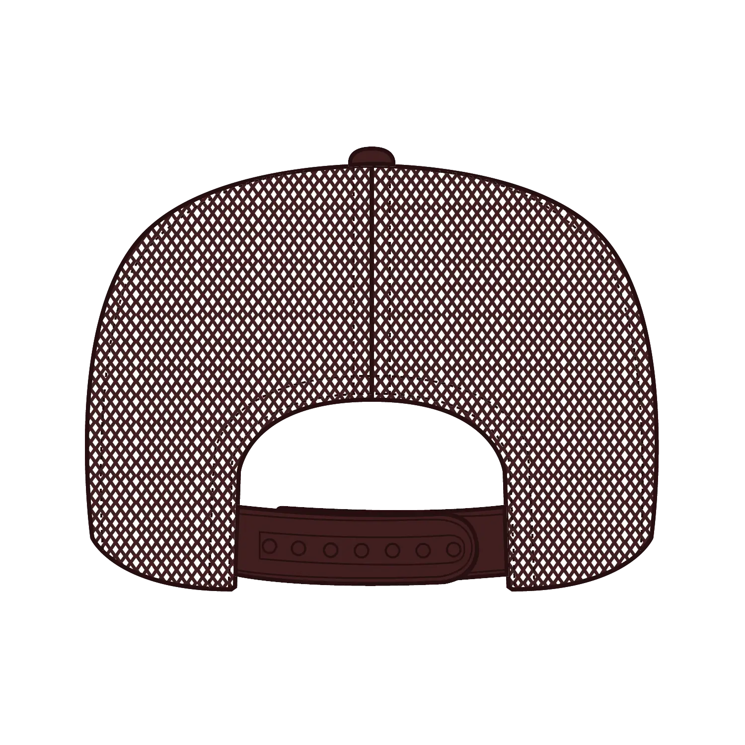 OTTO 3931-1 5 Panel High Crown Mesh Back Trucker Cap - Brown - Brown / 7 3/8’’ - 7 5/8’’