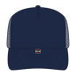 OTTO 3931-1 5 Panel High Crown Mesh Back Trucker Cap - Navy - Navy / 7 3/8’’ - 7 5/8’’