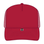 OTTO 3931-1 5 Panel High Crown Mesh Back Trucker Cap - Red - Red / 7 3/8’’ - 7 5/8’’