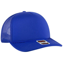 OTTO 3931-1 5 Panel High Crown Mesh Back Trucker Cap - Royal - Royal / 7 3/8’’ - 7 5/8’’