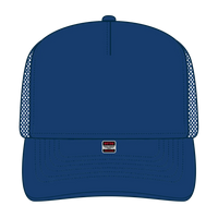 OTTO 3931-1 5 Panel High Crown Mesh Back Trucker Cap - Royal - Royal / 7 3/8’’ - 7 5/8’’