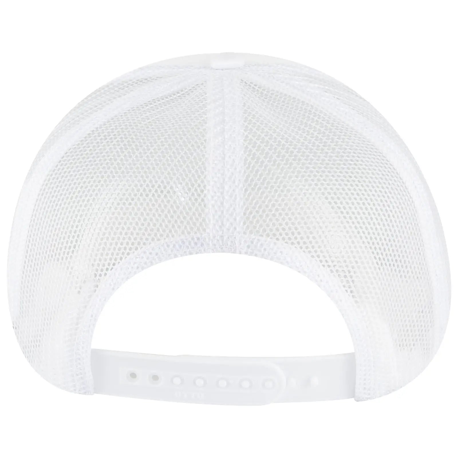 OTTO 3931-1 5 Panel High Crown Mesh Back Trucker Cap - White - White / 7 3/8’’ - 7 5/8’’