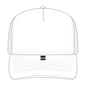 OTTO 3931-1 5 Panel High Crown Mesh Back Trucker Cap - White - White / 7 3/8’’ - 7 5/8’’
