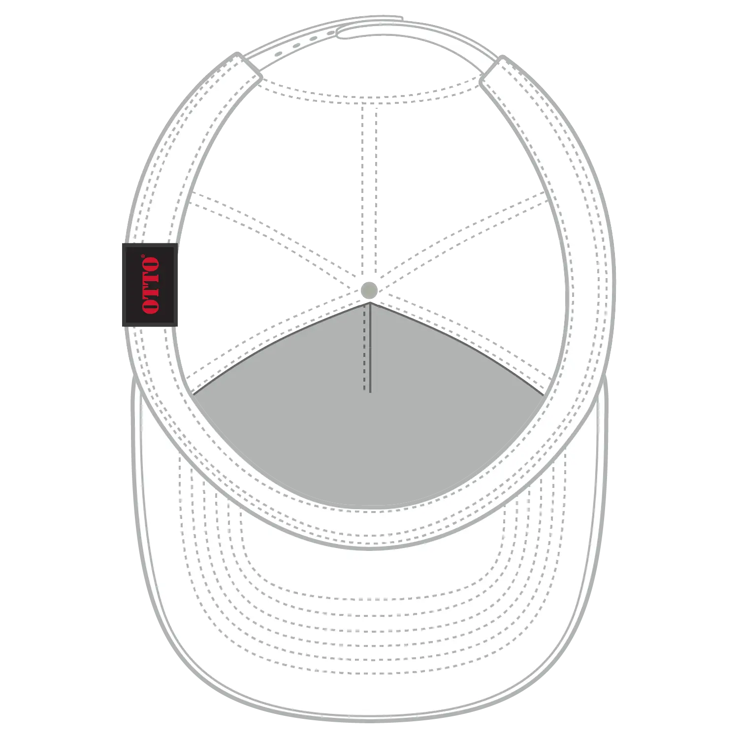 OTTO 3931-1 5 Panel High Crown Mesh Back Trucker Cap - White - White / 7 3/8’’ - 7 5/8’’