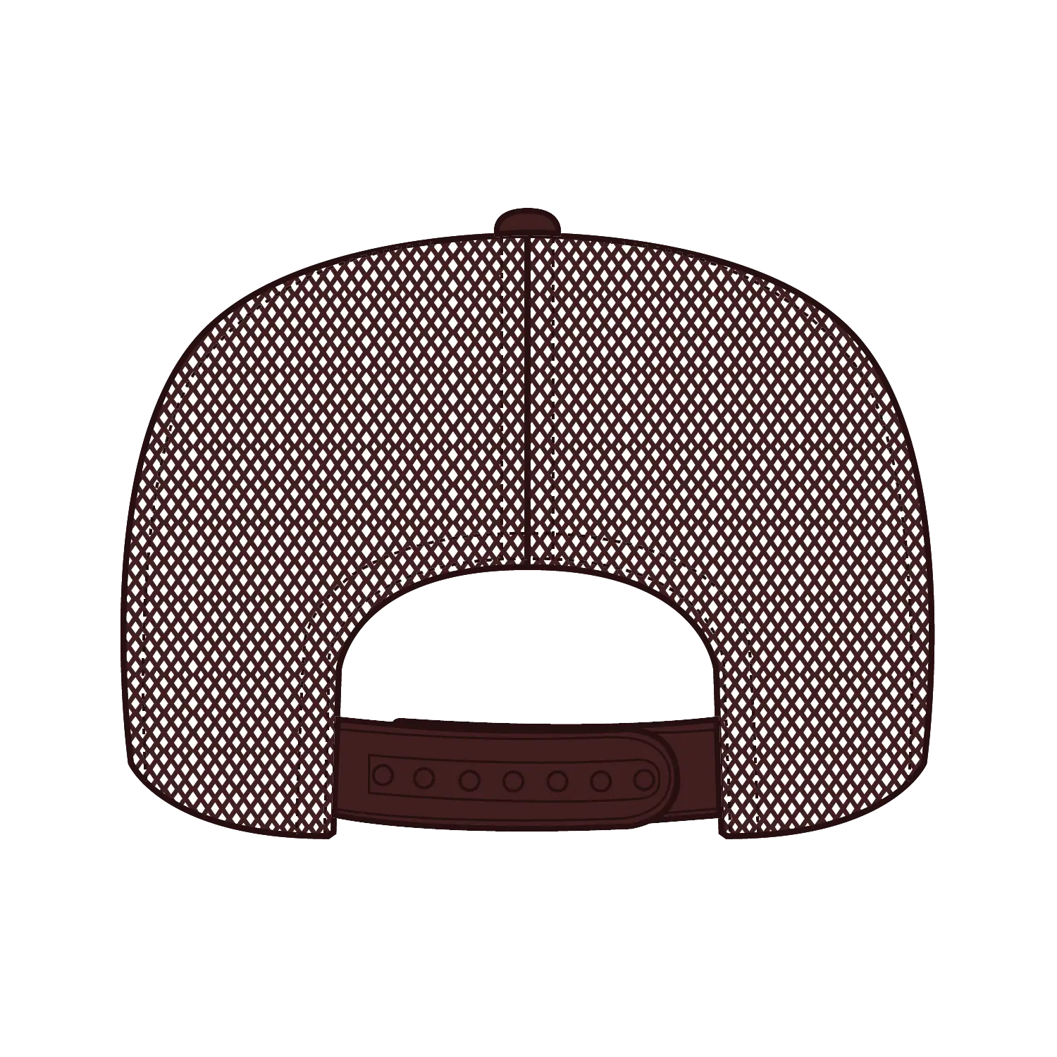 OTTO 3932-1 5 Panel High Crown Mesh Back Trucker Cap - Brown - Brown / 7 3/8’’ - 7 5/8’’