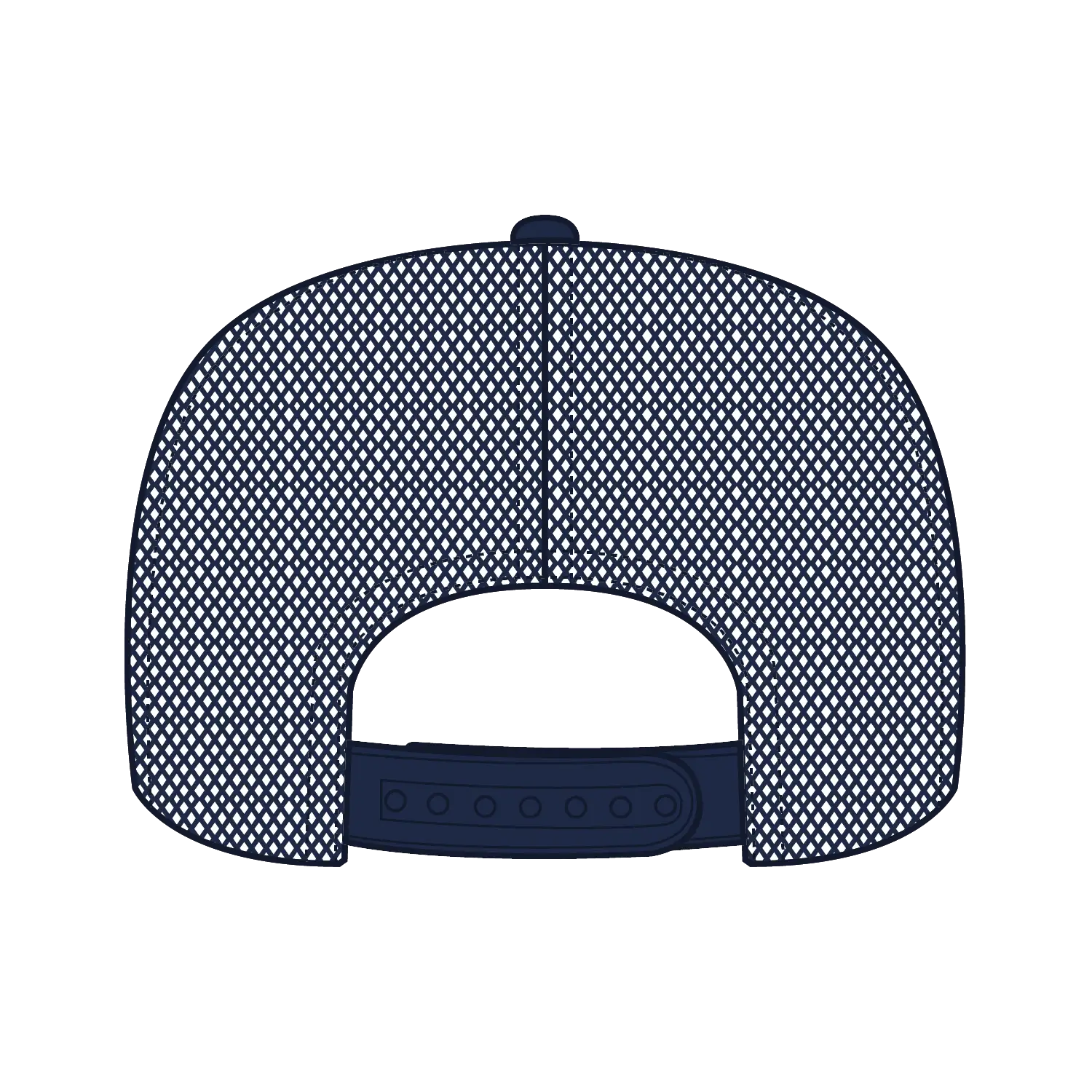 OTTO 3932-1 5 Panel High Crown Mesh Back Trucker Cap - Navy - Navy / 7 3/8’’ - 7 5/8’’