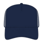 OTTO 3932-1 5 Panel High Crown Mesh Back Trucker Cap - Navy - Navy / 7 3/8’’ - 7 5/8’’