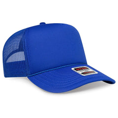 OTTO 3932-1 5 Panel High Crown Mesh Back Trucker Cap - Royal - Royal / 7 3/8’’ - 7 5/8’’