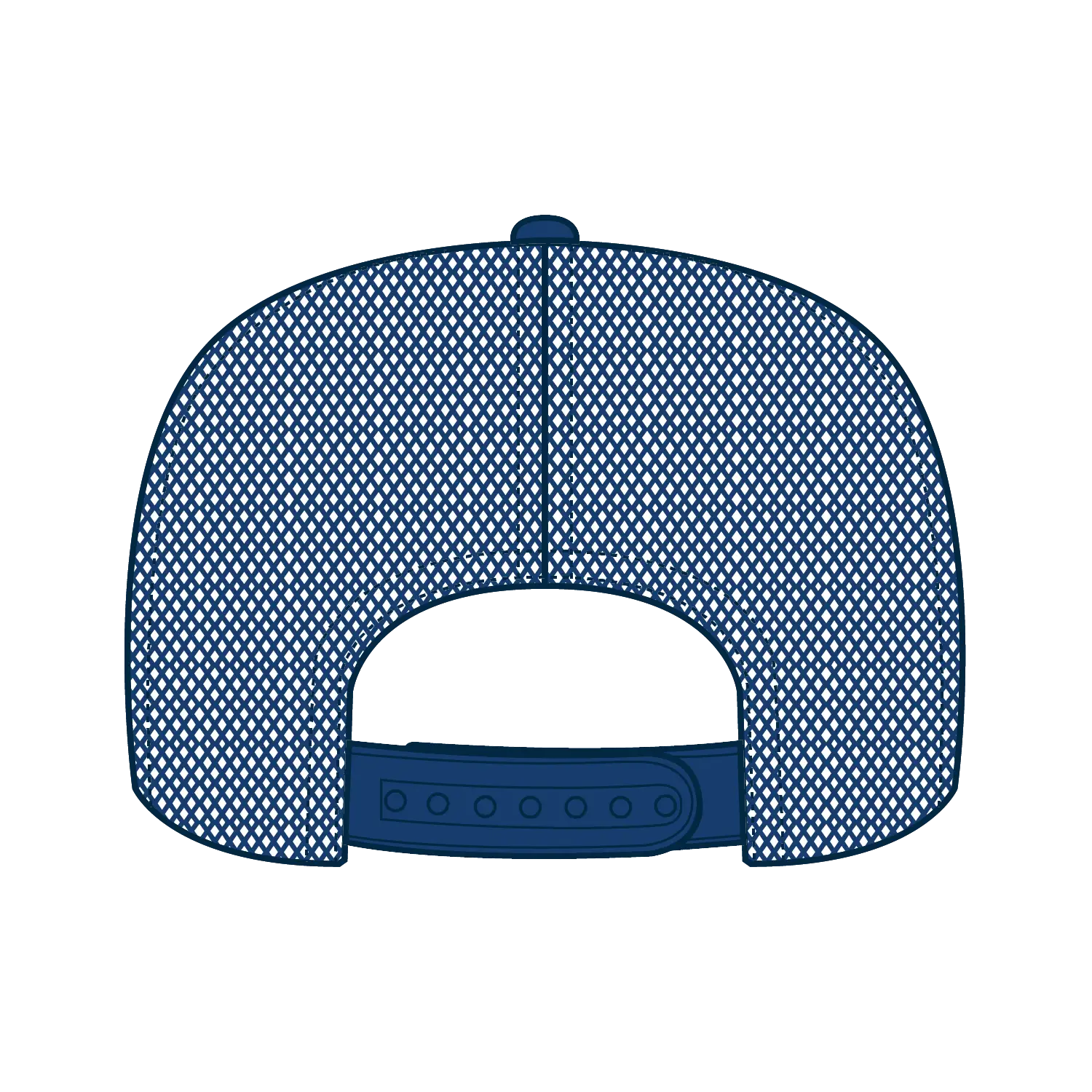 OTTO 3932-1 5 Panel High Crown Mesh Back Trucker Cap - Royal - Royal / 7 3/8’’ - 7 5/8’’