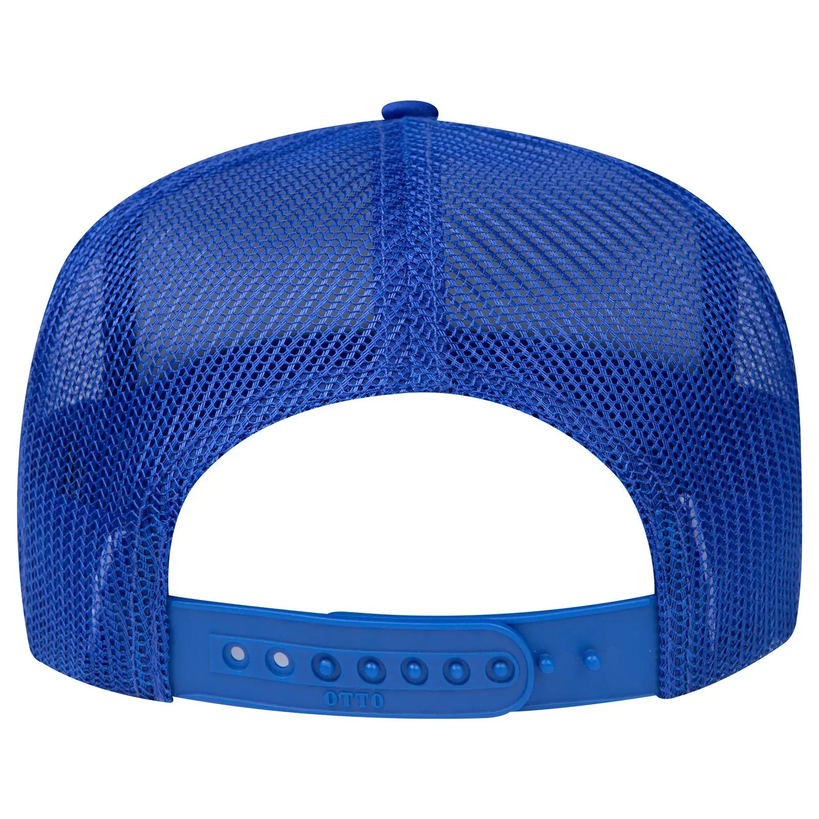 OTTO 3932-1 5 Panel High Crown Mesh Back Trucker Cap - Royal - Royal / 7 3/8’’ - 7 5/8’’