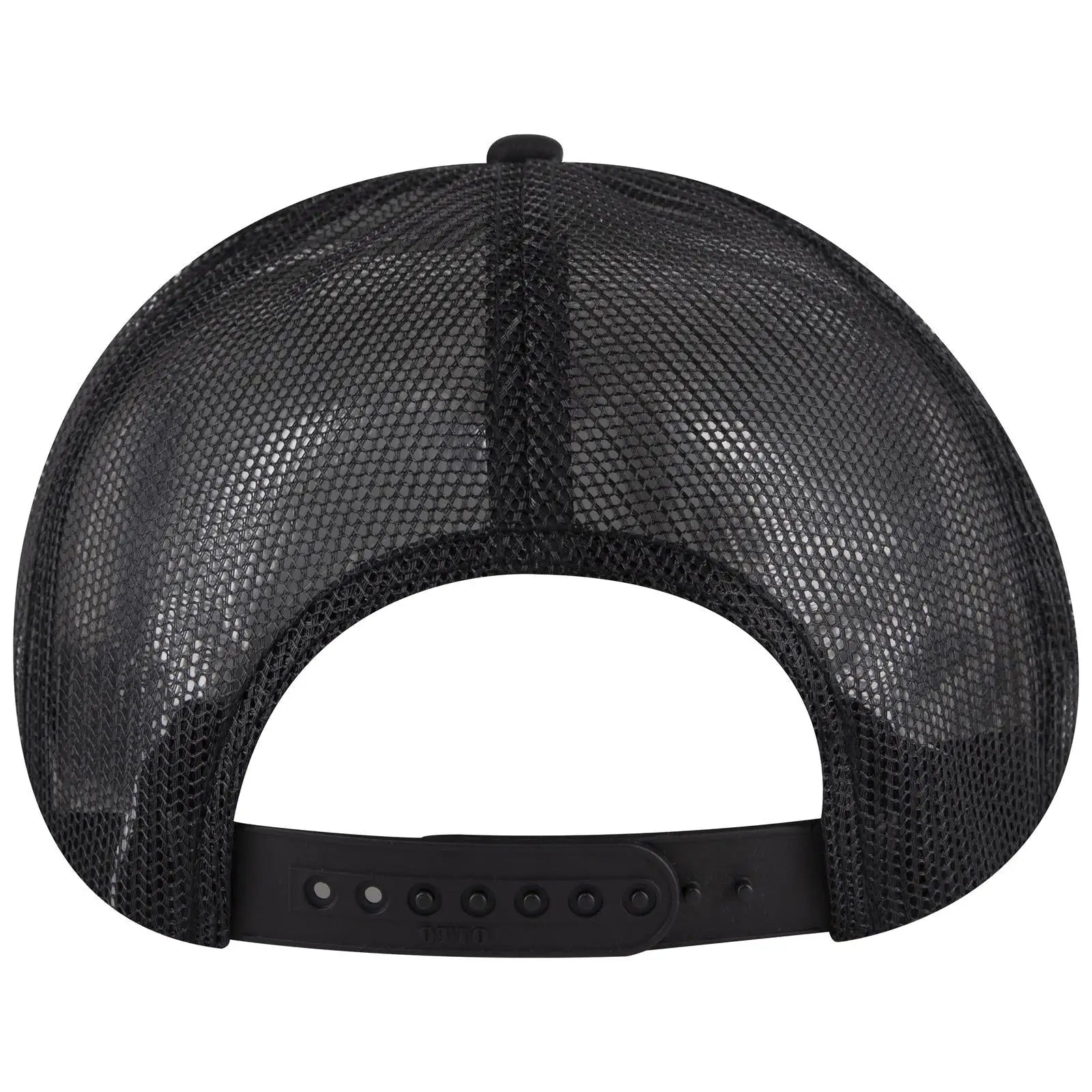 OTTO 39950-1 5 Panel Pro Style Mesh Back Trucker Cap - Black - Black / 7 3/8’’ - 7 5/8’’