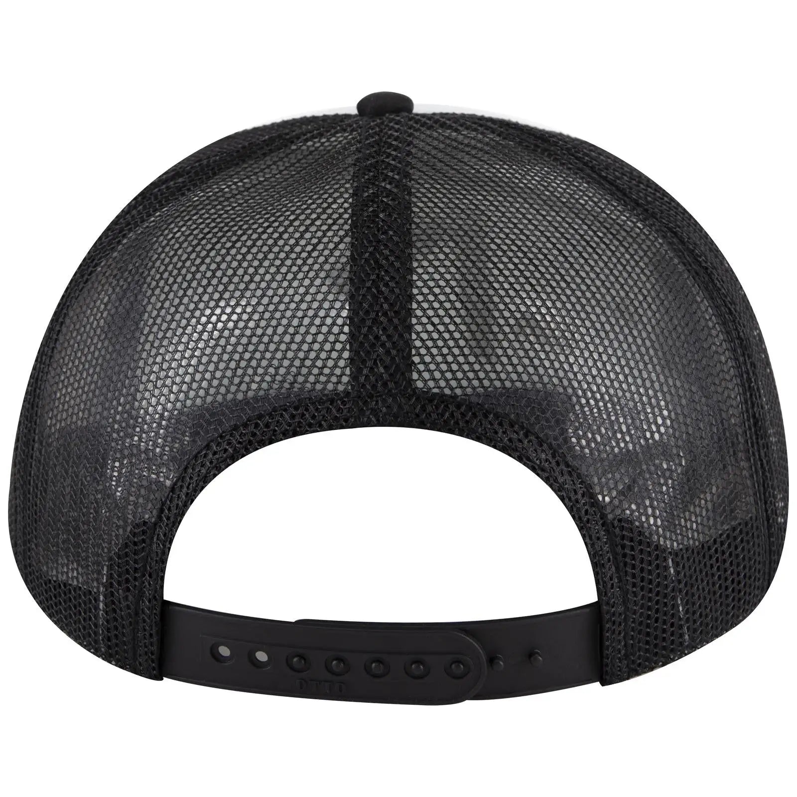 OTTO 39950-1 5 Panel Pro Style Mesh Back Trucker Cap - Blk/Wht/Blk - Blk/Wht/Blk / 7 3/8’’ - 7 5/8’’