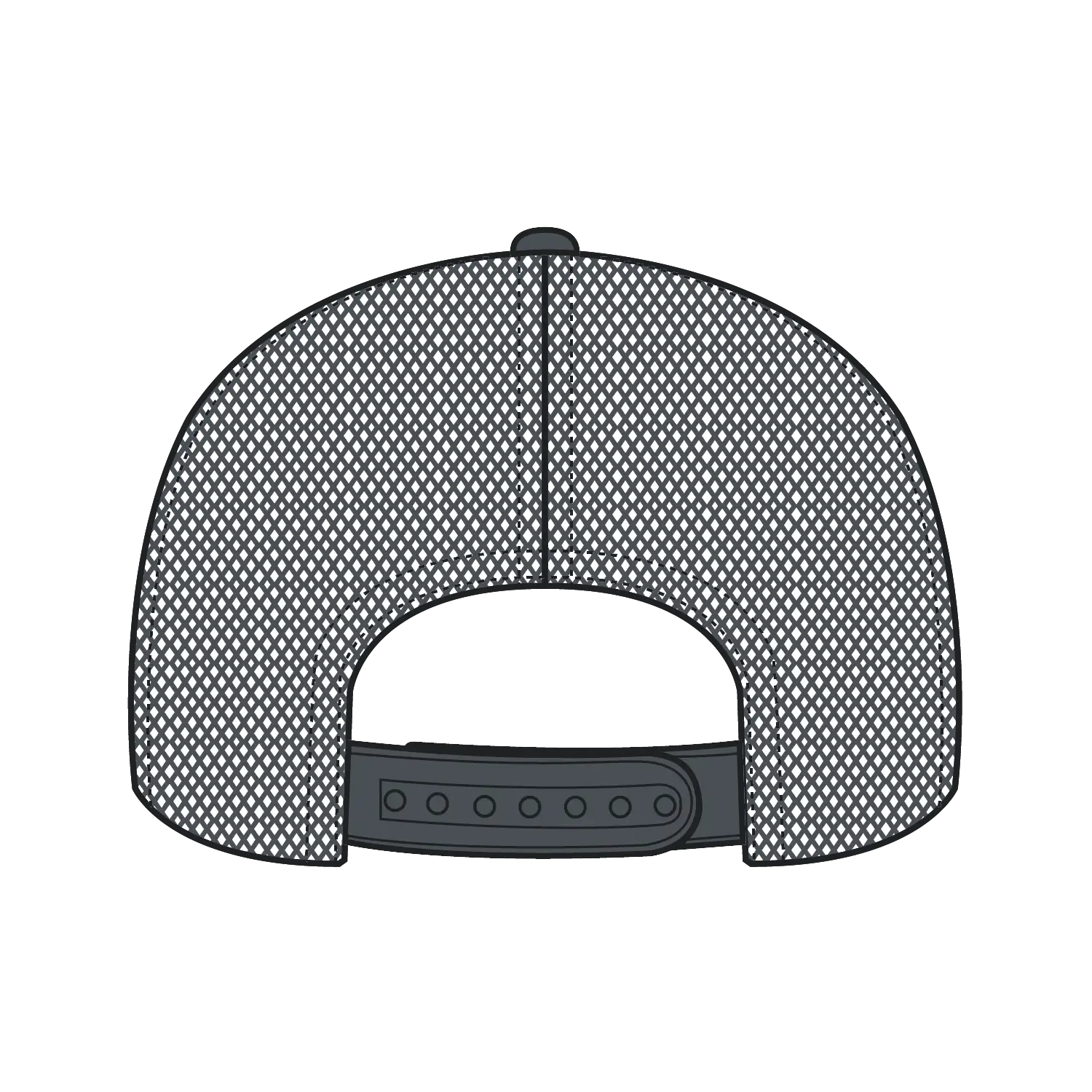 OTTO 39950-1 5 Panel Pro Style Mesh Back Trucker Cap - Char. Gray - Char. Gray / 7 3/8’’ - 7 5/8’’