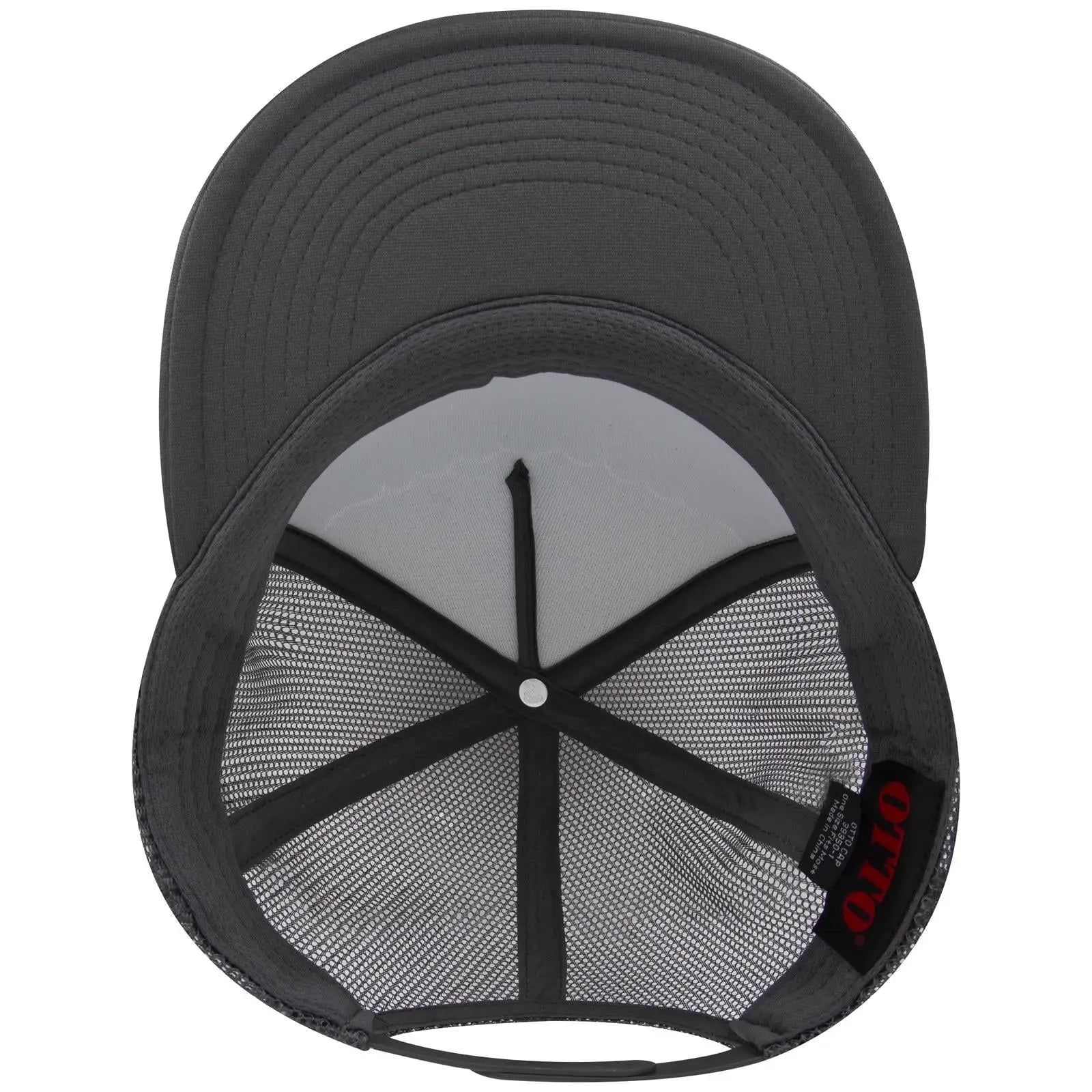OTTO 39950-1 5 Panel Pro Style Mesh Back Trucker Cap - Char. Gray - Char. Gray / 7 3/8’’ - 7 5/8’’