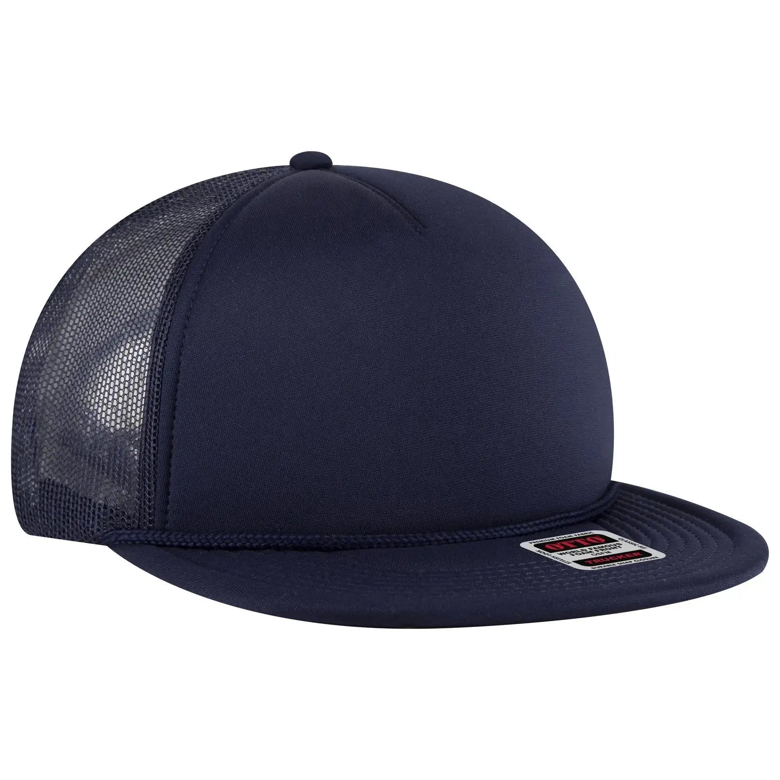 OTTO 39950-1 5 Panel Pro Style Mesh Back Trucker Cap - Navy - Navy / 7 3/8’’ - 7 5/8’’