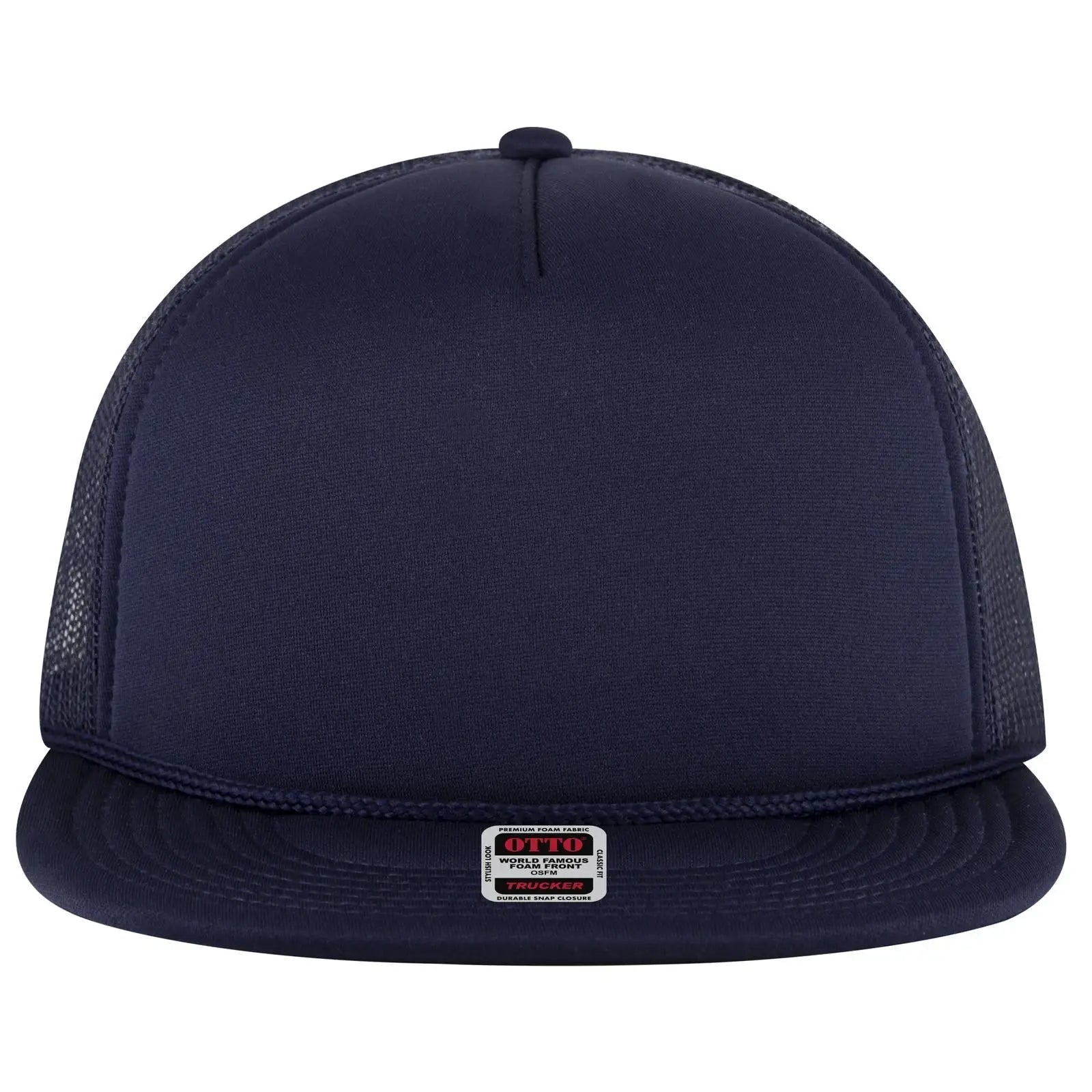 OTTO 39950-1 5 Panel Pro Style Mesh Back Trucker Cap - Navy - Navy / 7 3/8’’ - 7 5/8’’