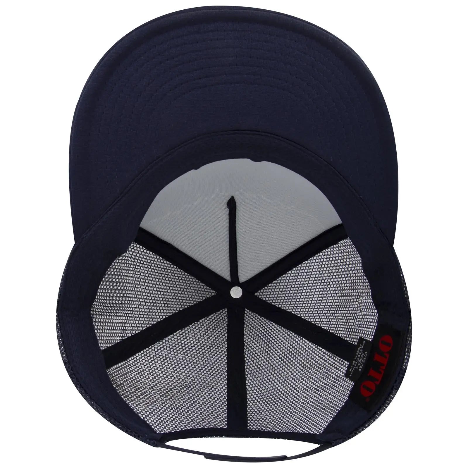 OTTO 39950-1 5 Panel Pro Style Mesh Back Trucker Cap - Navy - Navy / 7 3/8’’ - 7 5/8’’
