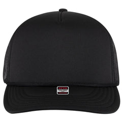 OTTO 39950-2 5 Panel Pro Style Mesh Back Trucker Cap - Black - Black / 7 3/8’’ - 7 5/8’’