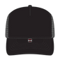 OTTO 39950-2 5 Panel Pro Style Mesh Back Trucker Cap - Black - Black / 7 3/8’’ - 7 5/8’’