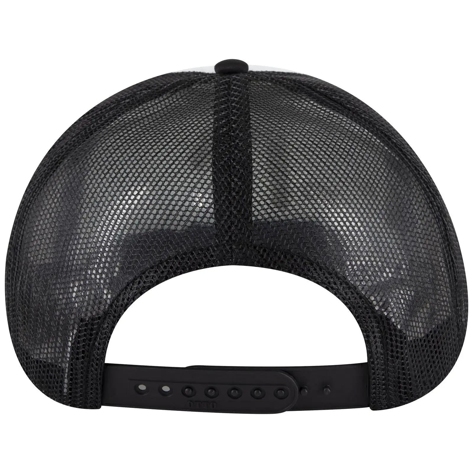 OTTO 39950-2 5 Panel Pro Style Mesh Back Trucker Cap - Blk/Wht/Blk - Blk/Wht/Blk / 7 3/8’’ - 7 5/8’’