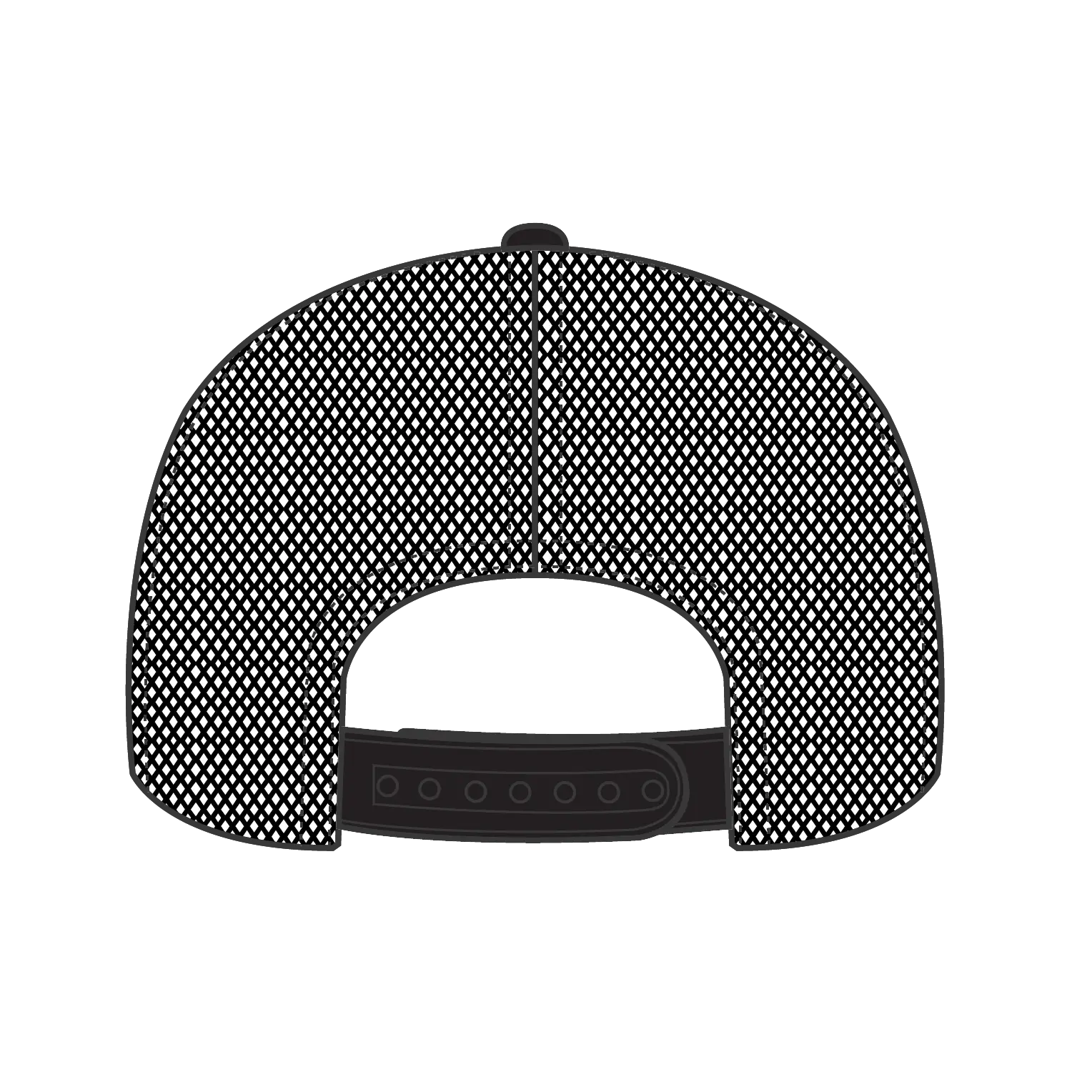 OTTO 39950-2 5 Panel Pro Style Mesh Back Trucker Cap - Blk/Wht/Blk - Blk/Wht/Blk / 7 3/8’’ - 7 5/8’’