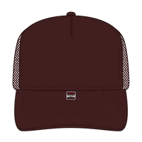 OTTO 39950-2 5 Panel Pro Style Mesh Back Trucker Cap - Brown - Brown / 7 3/8’’ - 7 5/8’’
