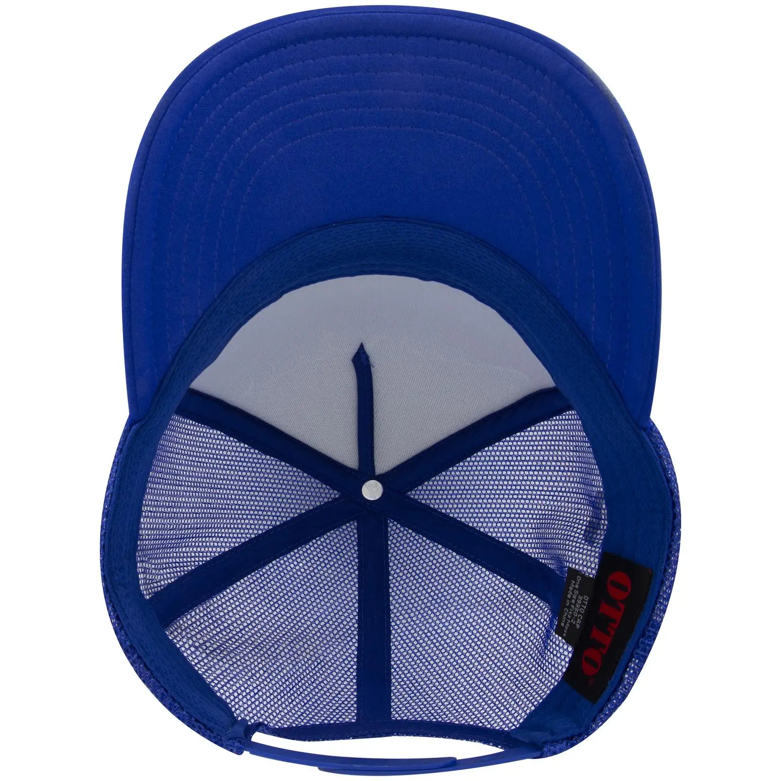 OTTO 39950-2 5 Panel Pro Style Mesh Back Trucker Cap - Royal - Royal / 7 3/8’’ - 7 5/8’’