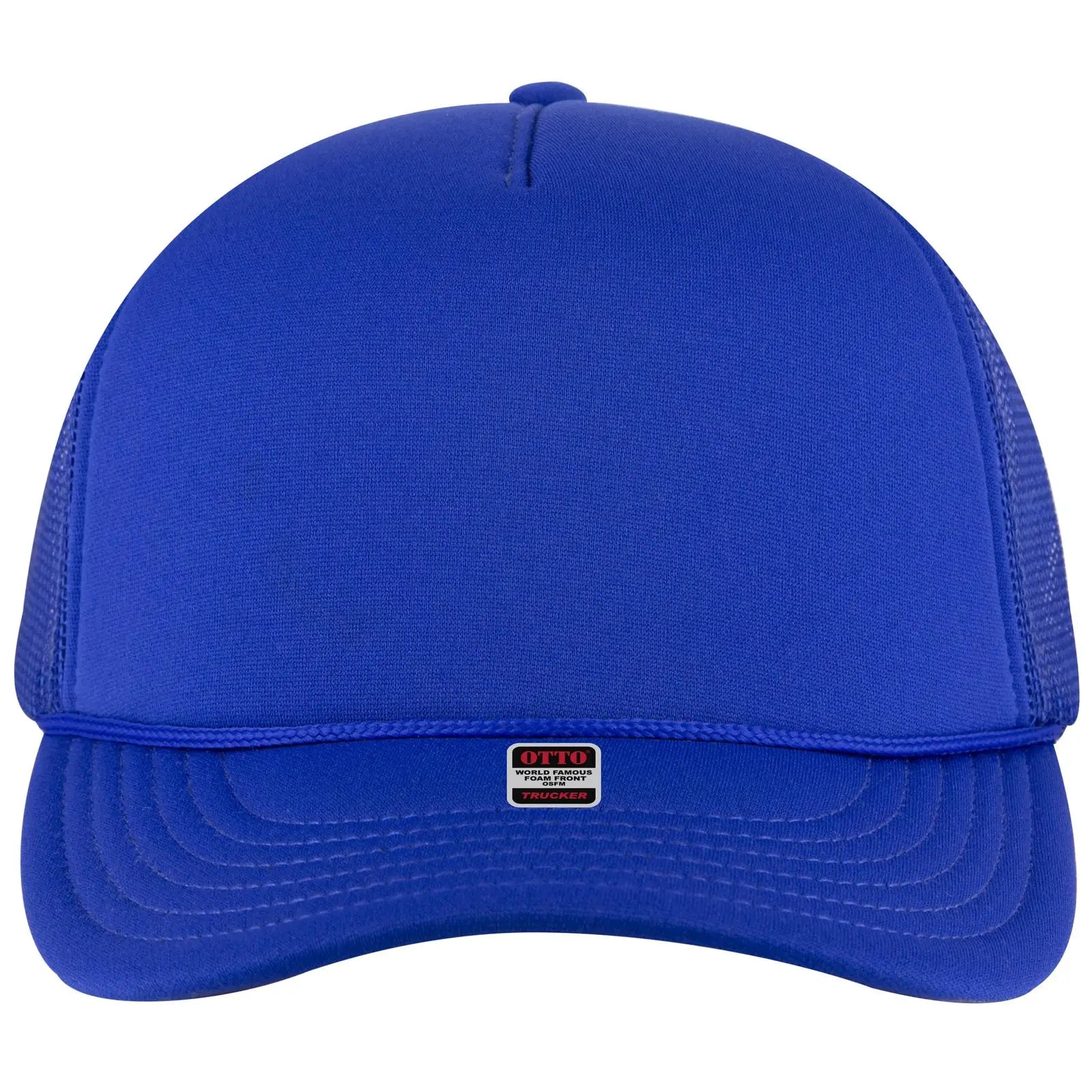 OTTO 39950-2 5 Panel Pro Style Mesh Back Trucker Cap - Royal - Royal / 7 3/8’’ - 7 5/8’’