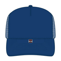 OTTO 39950-2 5 Panel Pro Style Mesh Back Trucker Cap - Royal - Royal / 7 3/8’’ - 7 5/8’’