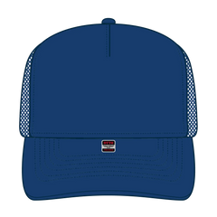 OTTO 39950-2 5 Panel Pro Style Mesh Back Trucker Cap - Royal - Royal / 7 3/8’’ - 7 5/8’’