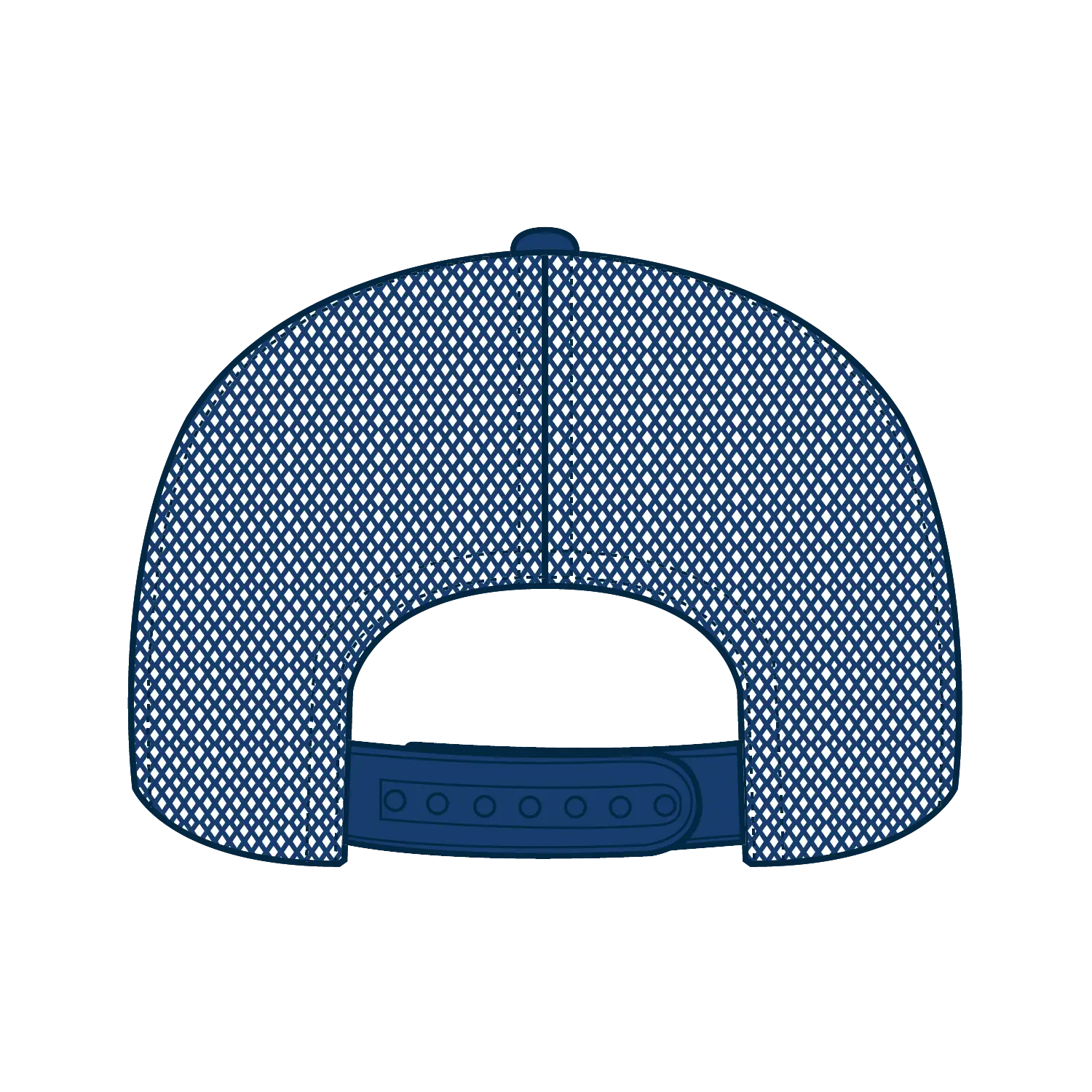 OTTO 39950-2 5 Panel Pro Style Mesh Back Trucker Cap - Royal - Royal / 7 3/8’’ - 7 5/8’’