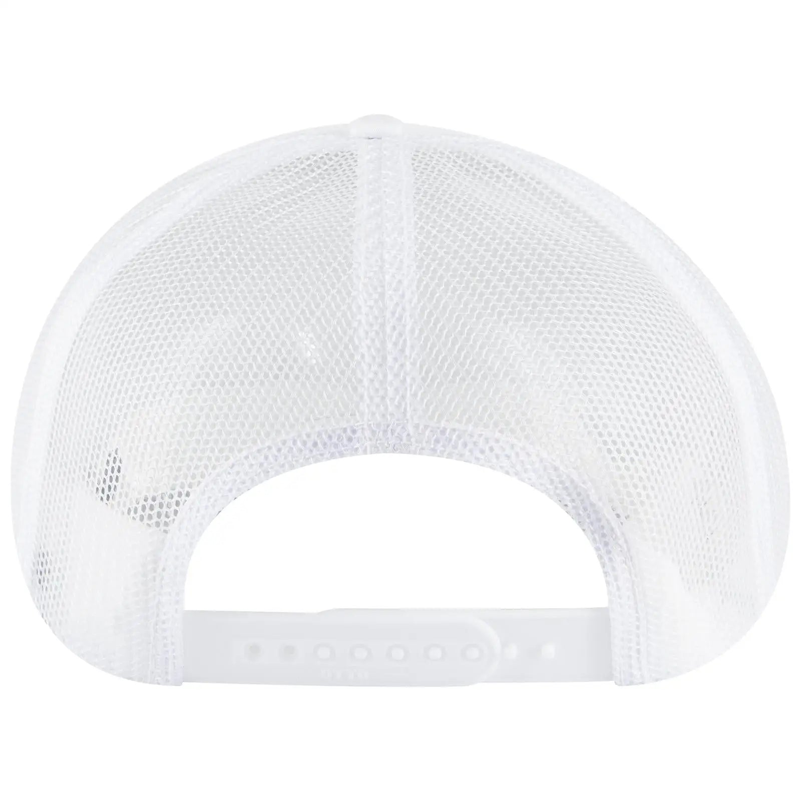OTTO 39950-2 5 Panel Pro Style Mesh Back Trucker Cap - White - White / 7 3/8’’ - 7 5/8’’