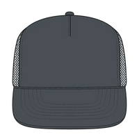 OTTO 3995015-1 ’OTTO Snap’ 5 Panel Pro Style Mesh Back Trucker Snapback Cap - Char. Gray - Char. Gray / 7 3/8’’ - 7