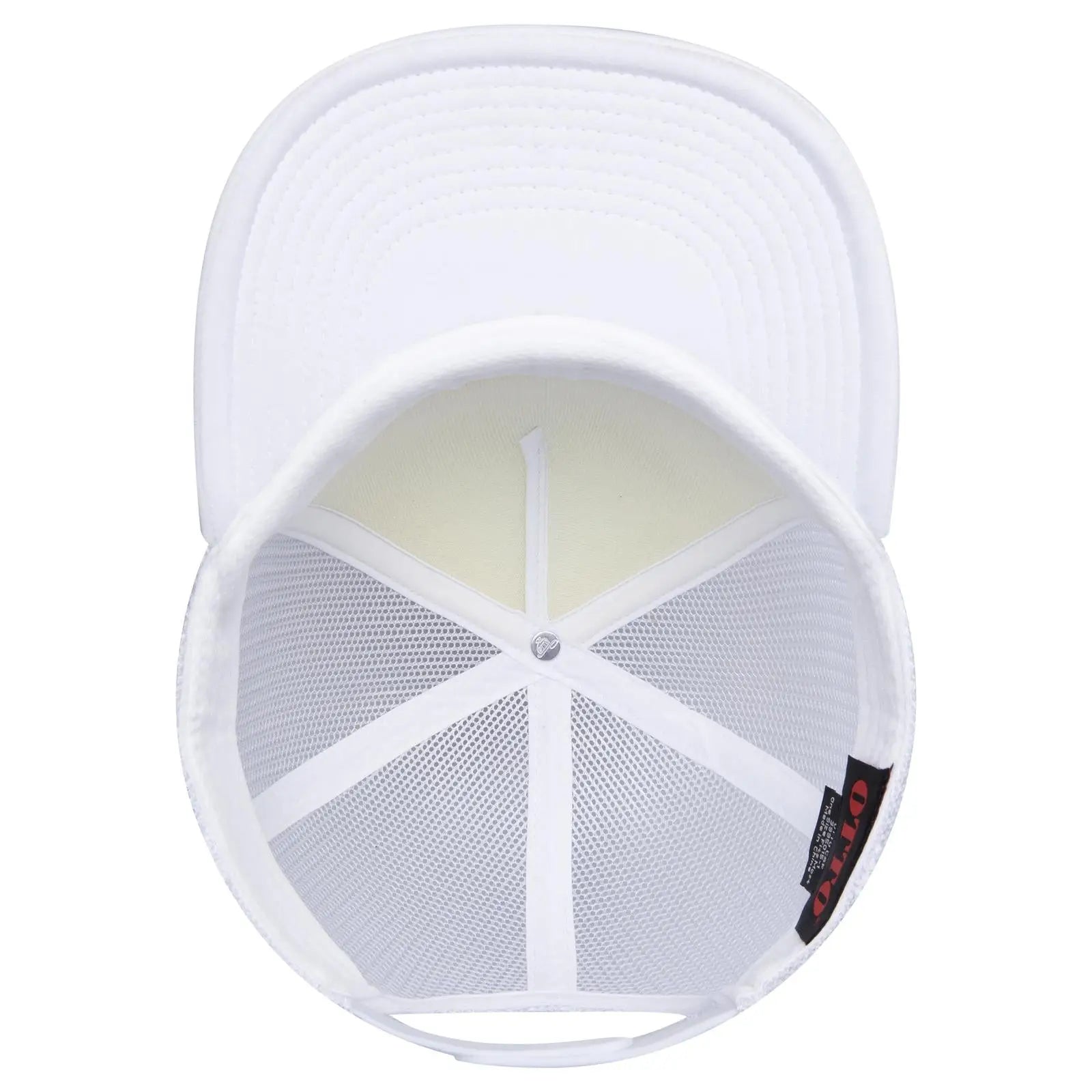OTTO 3995015-1 ’OTTO Snap’ 5 Panel Pro Style Mesh Back Trucker Snapback Cap - White - White / 7 3/8’’ - 7 5/8’’