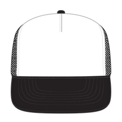 OTTO 3995015-1 ’OTTO Snap’ 5 Panel Pro Style Mesh Back Trucker Snapback Cap - Blk/Wht/Blk - Blk/Wht/Blk / 7 3/8’’ - 7
