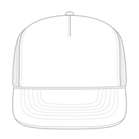 OTTO 3995015-1 ’OTTO Snap’ 5 Panel Pro Style Mesh Back Trucker Snapback Cap - White - White / 7 3/8’’ - 7 5/8’’