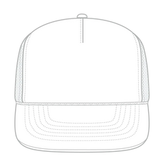 OTTO 3995015-1 ’OTTO Snap’ 5 Panel Pro Style Mesh Back Trucker Snapback Cap - White - White / 7 3/8’’ - 7 5/8’’